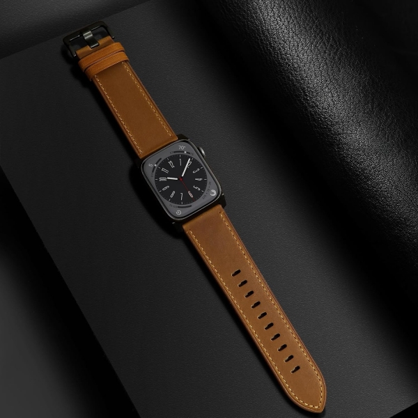 UUPWPOKT Apple Watch Ultra 2. Nesil Kay (49mm)-Retro Brown Black
