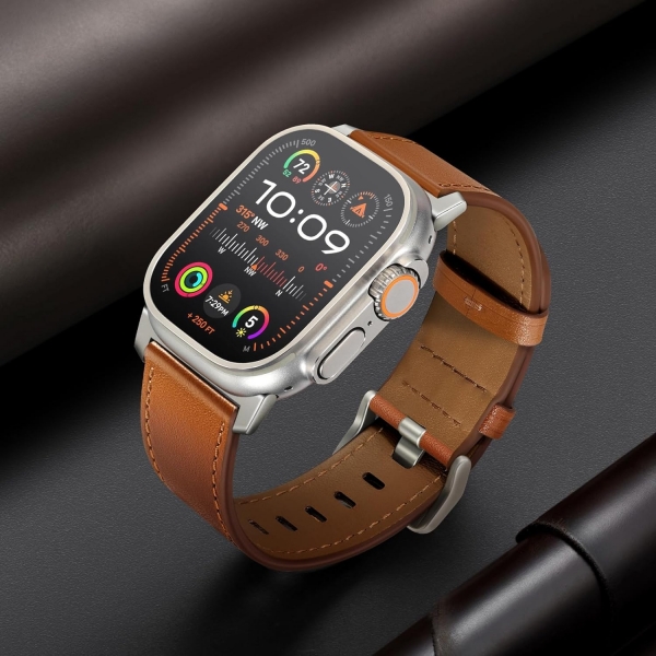 UUPWPOKT Apple Watch Ultra 2. Nesil Kay (49mm)-Brown Titanium