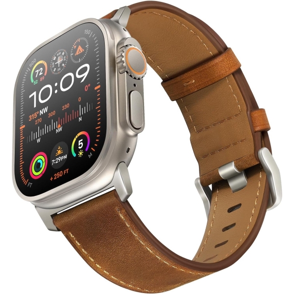 UUPWPOKT Apple Watch Ultra 2. Nesil Kay (49mm)-Retro Brown Titanium