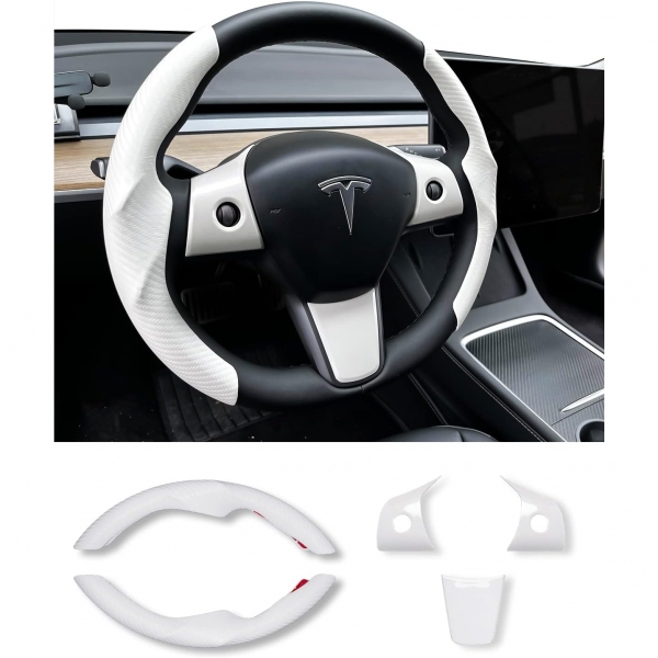 Uxcer Tesla Model 3/Y Direksiyon Koruyucu Kapak-White