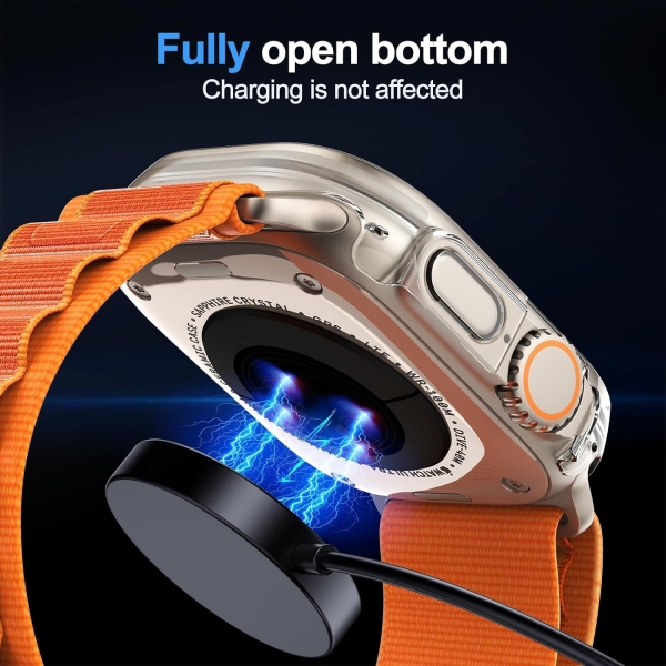 Uyiton Apple Watch Ultra 2.Nesil Bumper Ekran Koruyucu-Clear