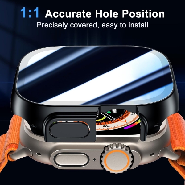 Uyiton Apple Watch Ultra 2.Nesil 49mm Bumper Klf-Black