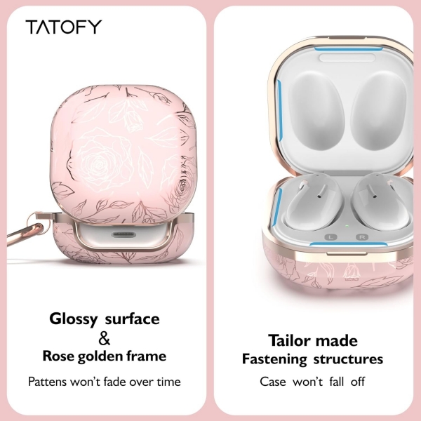 TATOFY Galaxy Buds FE/Buds2 Pro Klf -Pink Golden 