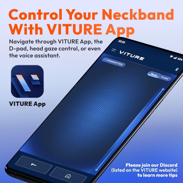 VITURE One Neckband Bluetooth Konsol-Matte Blue