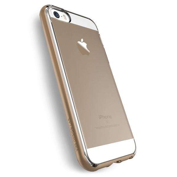 VRS Design iPhone 5/5S/SE Crystal Bumper Serisi Klf (MIL-STD-810G)-Champagne Gold