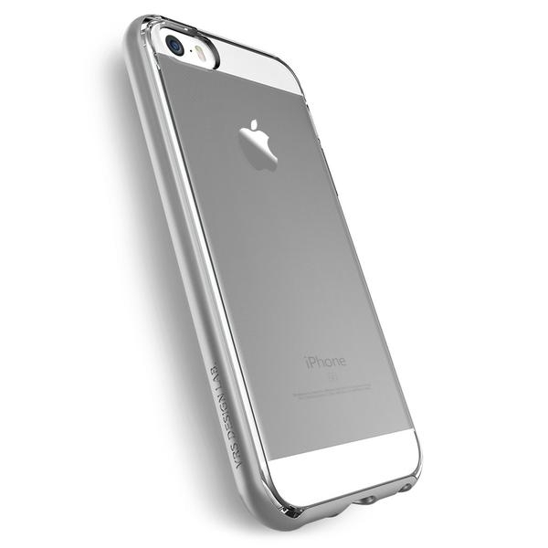 VRS Design iPhone 5/5S/SE Crystal Bumper Serisi Klf (MIL-STD-810G)-Satin Silver