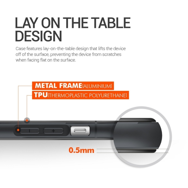 VRS Design iPhone 6 / 6S New Iron Shield Serisi Klf (MIL-STD-810G)-Titanium