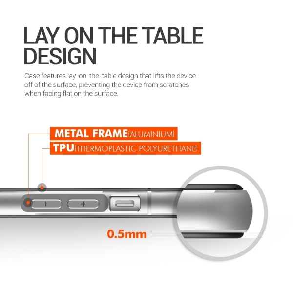 VRS Design iPhone 6 / 6S New Iron Shield Serisi Klf (MIL-STD-810G)-Silver