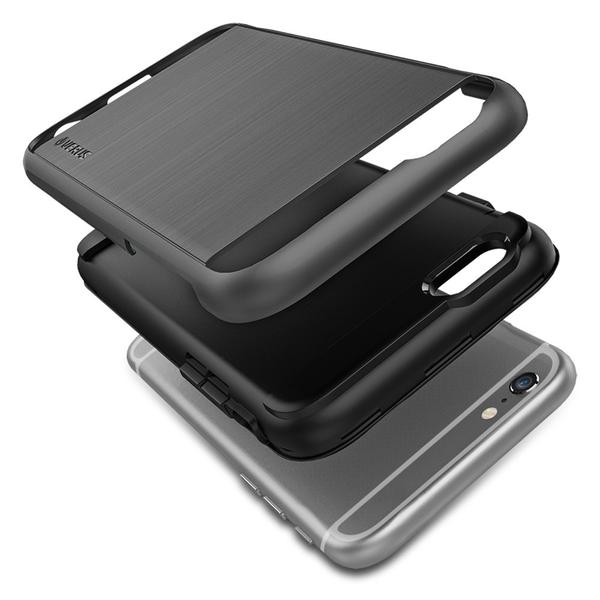 VRS Design iPhone 6 / 6S Verge Serisi Klf (MIL-STD-810G)-Steel Silver
