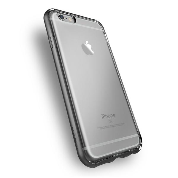 VRS Design iPhone 6 Plus / 6S Plus Crystal Bumper Serisi Klf (MIL-STD-810G)-Dark Silver