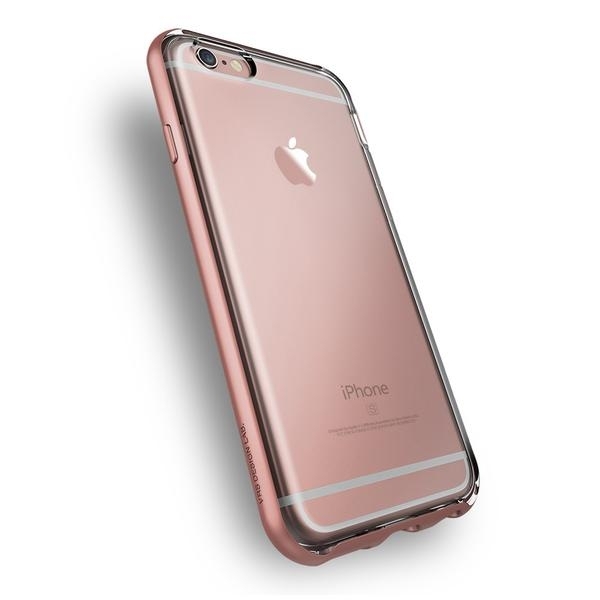 VRS Design iPhone 6 Plus / 6S Plus Crystal Bumper Serisi Klf (MIL-STD-810G)-Rose Gold