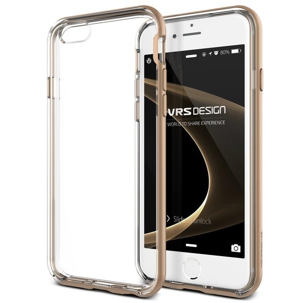 VRS Design iPhone 6 Plus / 6S Plus Crystal Bumper Serisi Klf (MIL-STD-810G)-Champagne Gold