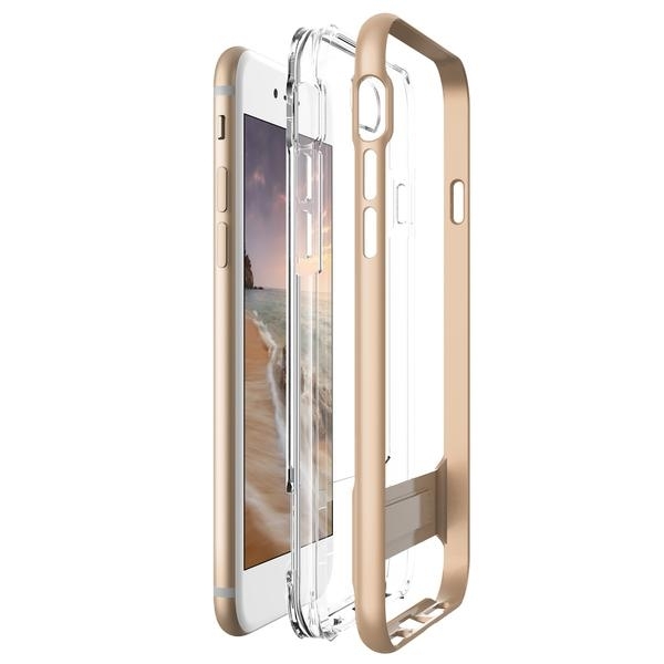 VRS Design iPhone 7 Crystal Bumper Serisi Klf (MIL-STD-810G)-Shine Gold