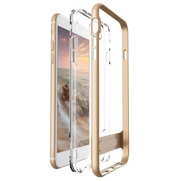 VRS Design iPhone 7 Plus Crystal Bumper Serisi Klf (MIL-STD-810G)-Shine Gold