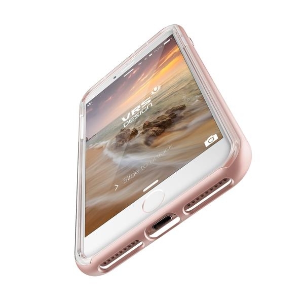 VRS Design iPhone 7 Plus Crystal Bumper Serisi Klf (MIL-STD-810G)-Rose Gold