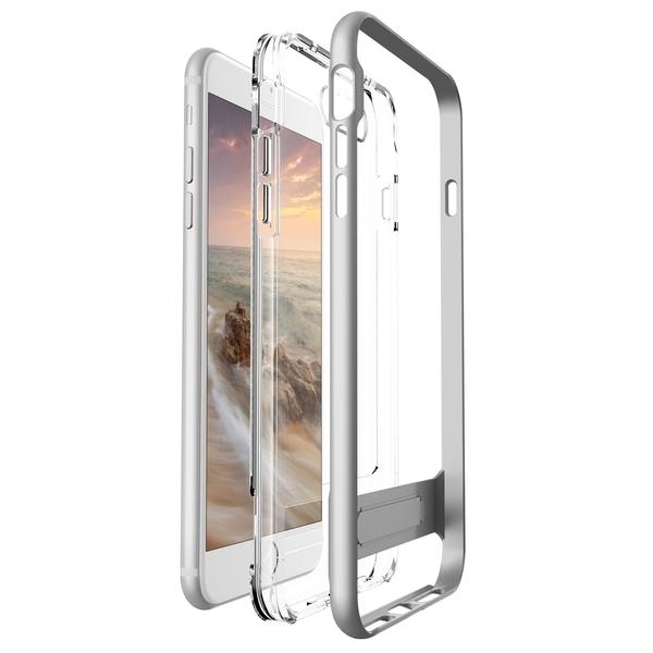 VRS Design iPhone 7 Plus Crystal Bumper Serisi Klf (MIL-STD-810G)-Light Silver