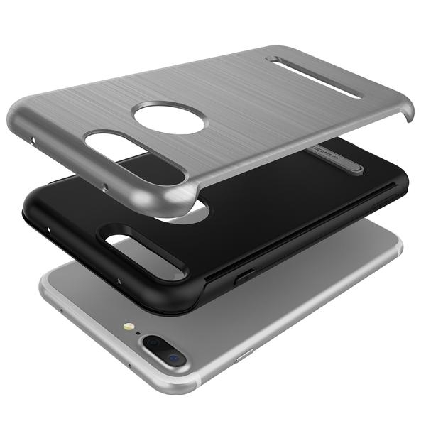 VRS Design iPhone 7 Plus Duo Guard Serisi Klf (MIL-STD-810G)-Steel Silver