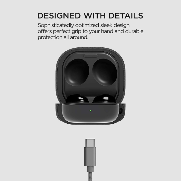 VRS Design Galaxy Buds FE/Buds2 Pro Uyumlu Klf -Metal Black