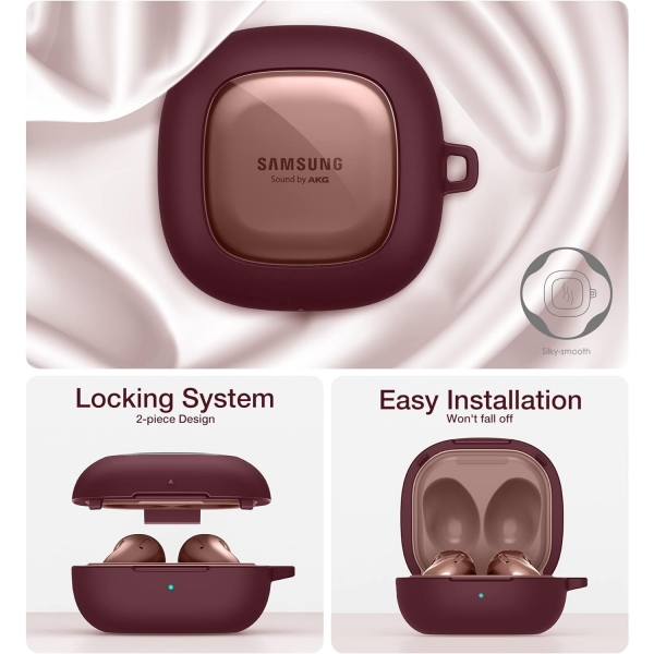 SURITCH Galaxy Buds FE/Buds2 Pro Uyumlu Klf -Red