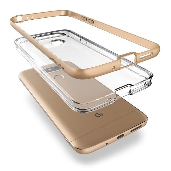 VRS Design LG G5 Crystal Bumper Serisi Klf-Shine Gold