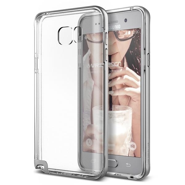 VRS Design Samsung Galaxy Note 5 Crystal Bumper Klf (MIL-STD-810G)-Satin Silver