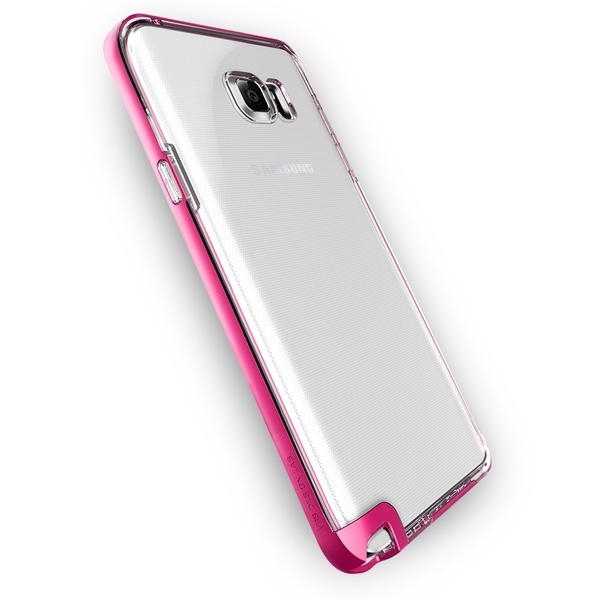 VRS Design Samsung Galaxy Note 5 Crystal Bumper Klf (MIL-STD-810G)-Hot Pink