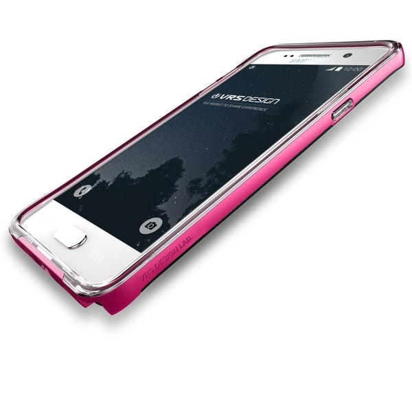 VRS Design Samsung Galaxy Note 5 Crystal Bumper Klf (MIL-STD-810G)-Hot Pink