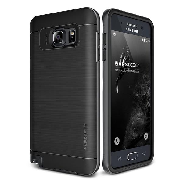 VRS Design Samsung Galaxy Note 5 High Pro Shield Serisi Klf (MIL-STD-810G)-Dark Silver