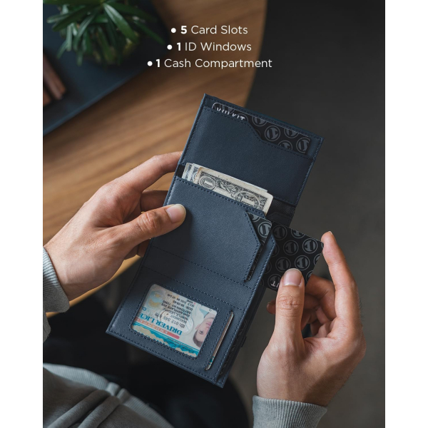 VULKIT Airtag RFID Erkek Czdan (Blue)