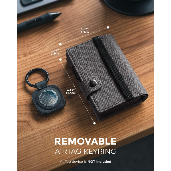 VULKIT Airtag RFID Erkek Czdan (Grey)
