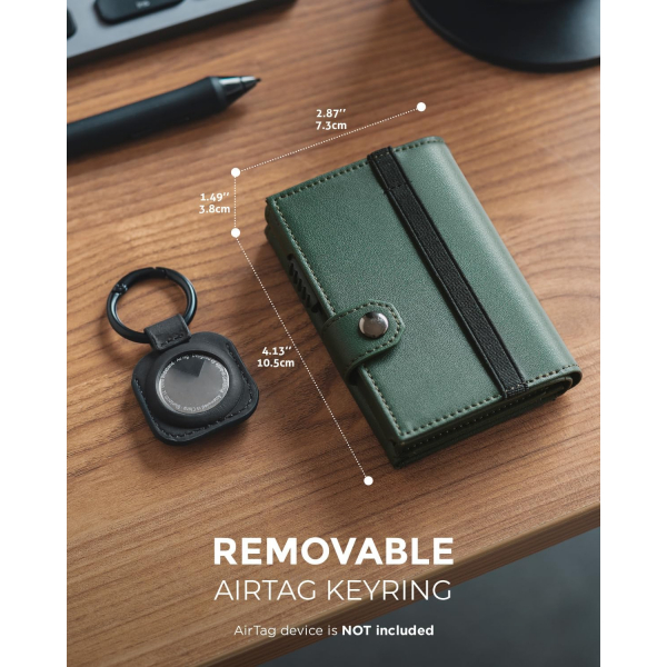 VULKIT Airtag RFID Erkek Czdan (Green)
