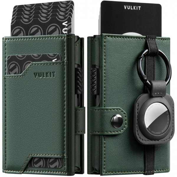 VULKIT Airtag RFID Erkek Czdan (Green)