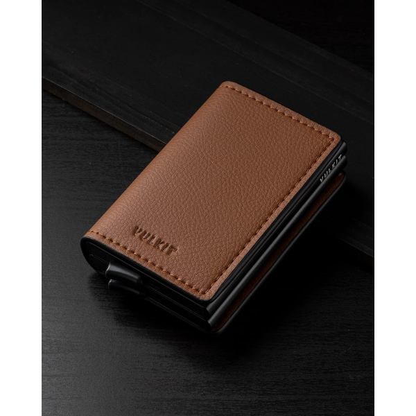 VULKIT RFID Pop Up Erkek Czdan (Brown)