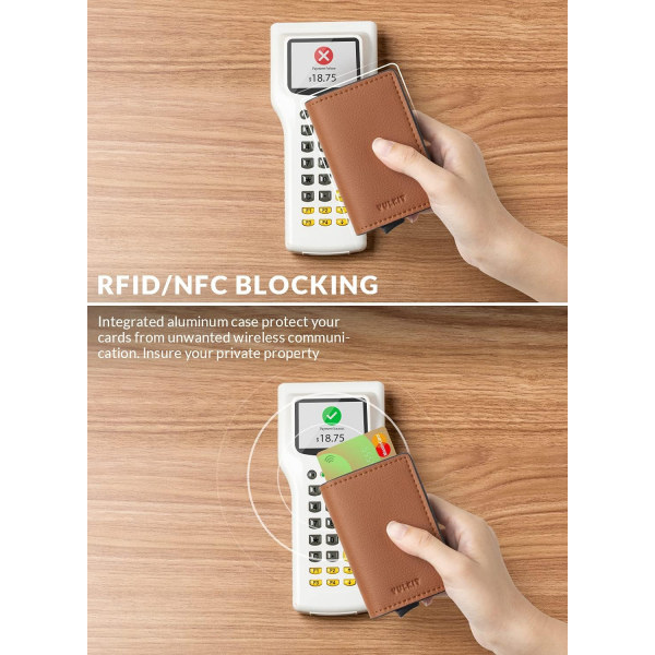 VULKIT RFID Pop Up Erkek Czdan (Brown)