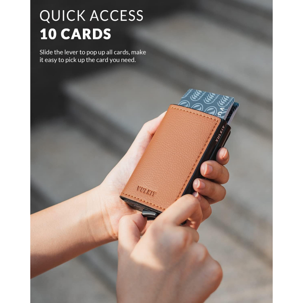 VULKIT RFID Pop Up Erkek Czdan (Brown)