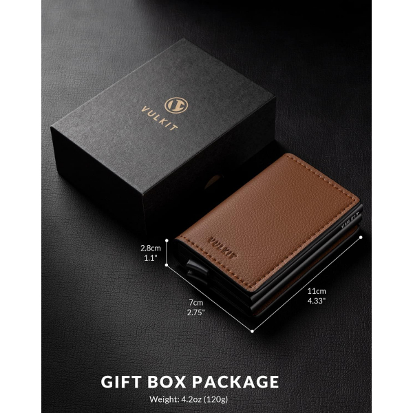 VULKIT RFID Pop Up Erkek Czdan (Brown)