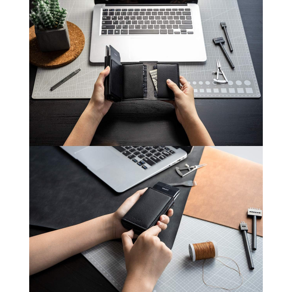 VULKIT RFID Pop Up Erkek Czdan (Black)