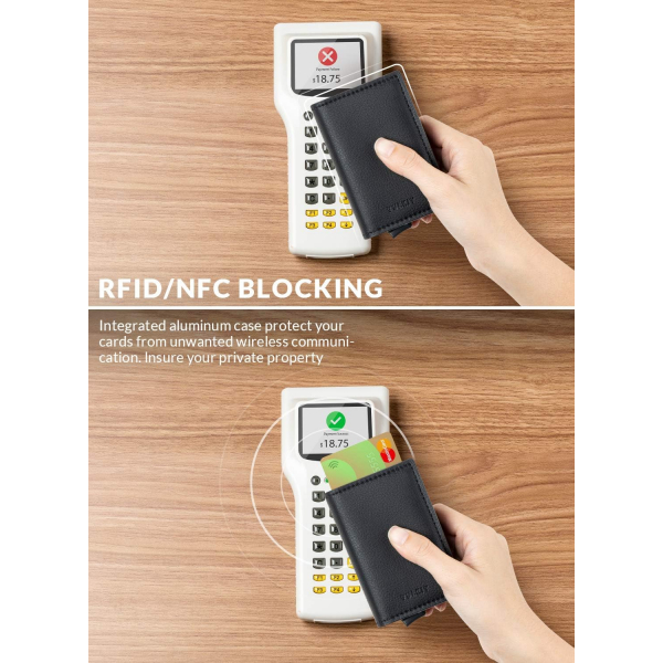 VULKIT RFID Pop Up Erkek Czdan (Black)