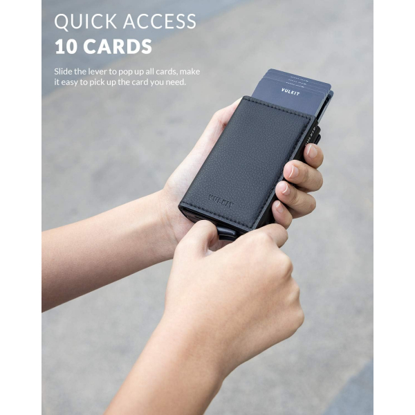 VULKIT RFID Pop Up Erkek Czdan (Black)