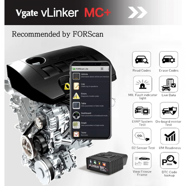 Vgate Torque Bluetooth MC+ OBD 2 Ara� Tan� Cihaz�