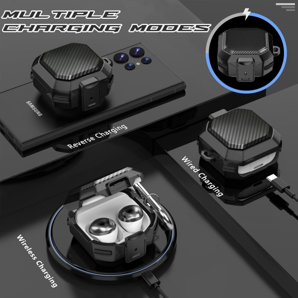 Galafoki Galaxy Buds FE/Buds2 Pro Klf -Carbon Fiber Black 