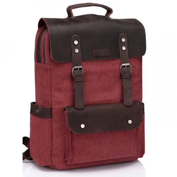 Vasch Laptop Deri Srt antas (15.6 in)-Burgundy