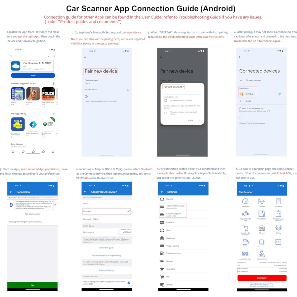 Veepeak OBDCheck Bluetooth OBD 2 Ara� Tan� Cihaz�