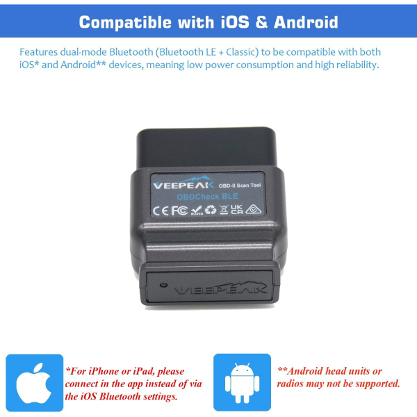 Veepeak OBDCheck Bluetooth OBD 2 Ara� Tan� Cihaz�