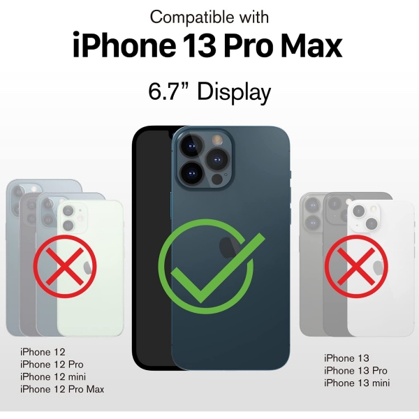 Vena vCommute Apple iPhone 13 Pro Max Kartlkl Deri Klf (MIL-STD-810G)-Space Gray