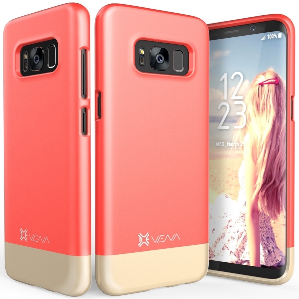Vena Galaxy S8 Plus Slim Fit Klf-Coral Red