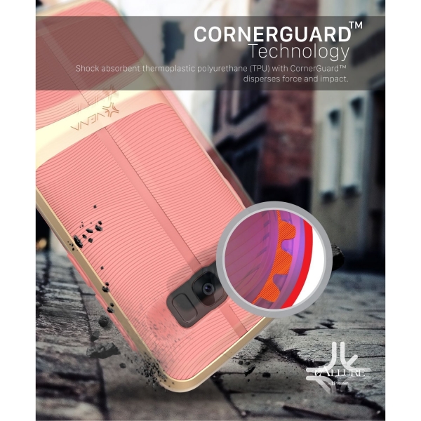 Vena Galaxy S8 vAllure Wave Texture Klf-Gold Coral Pink