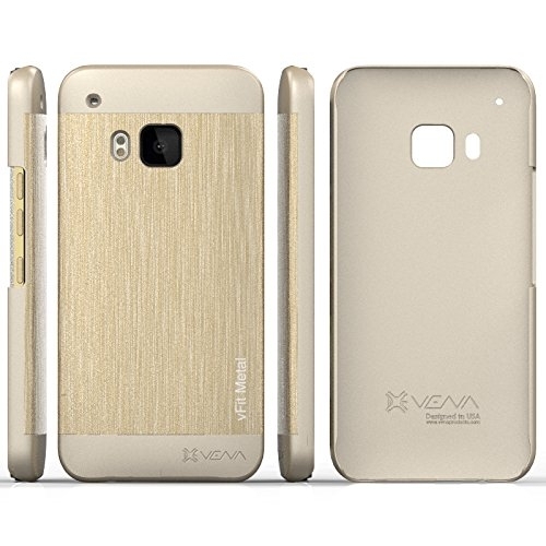 Vena HTC One M9 Brushed Alminyum Dayankl Klf-Champagne Gold