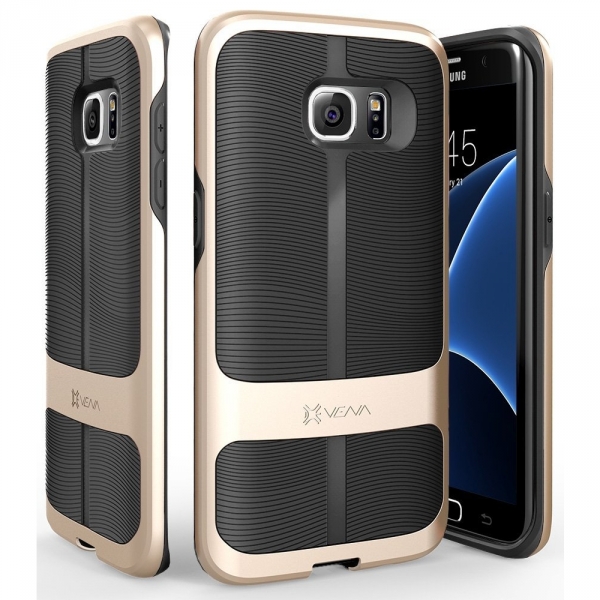 Vena Samsung Galaxy S7 Edge Slim Hybrid Klf- Black-Gold