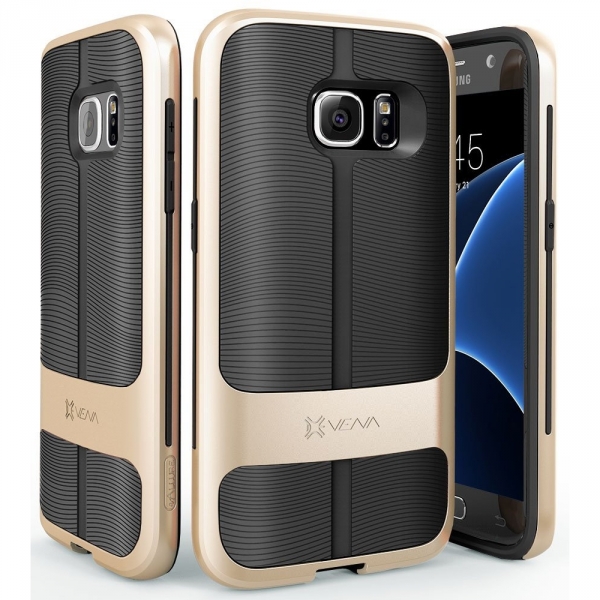 Vena Samsung Galaxy S7 Slim Hybrid Klf-Black-Gold